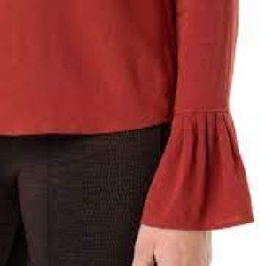 Pleated-cuff Top In Rust LIVERPOOL